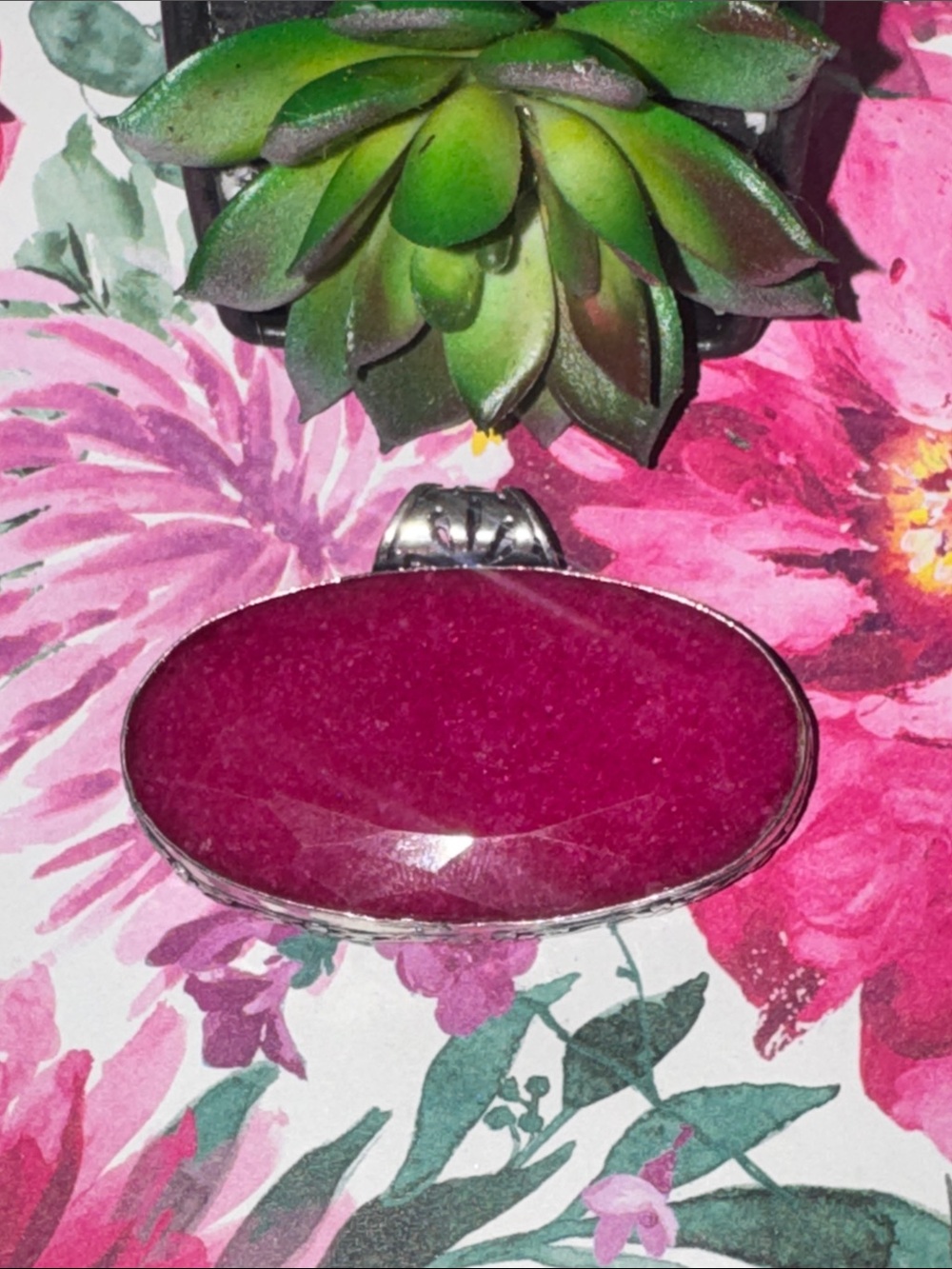 Silver Ruby Pendant